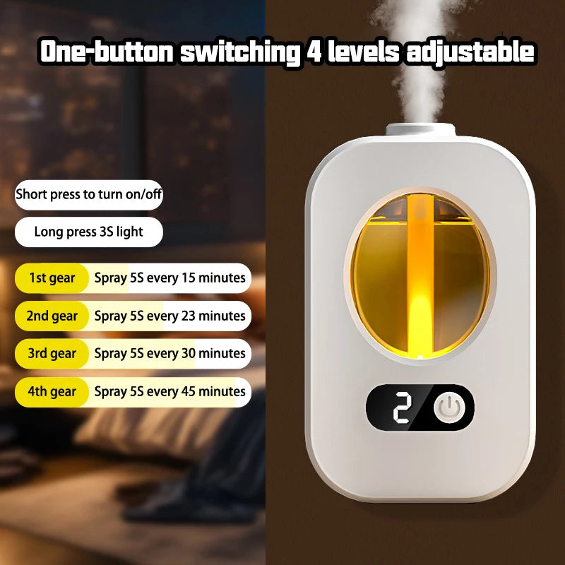 Difusor automático de aromaterapia, ambientador, dispensador de aceites esenciales para baño y baño, humidificador.