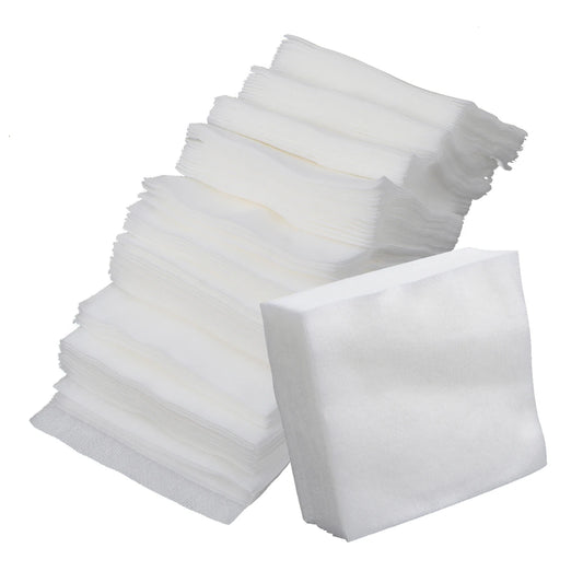 100 unidades, 200 unidades de esponjas de gasa no tejidas para el cuidado de heridas, suministros de primeros auxilios, almohadilla de gasa estéril, tamaño plegado: 10 x 10 cm, 20 x 20 cm.