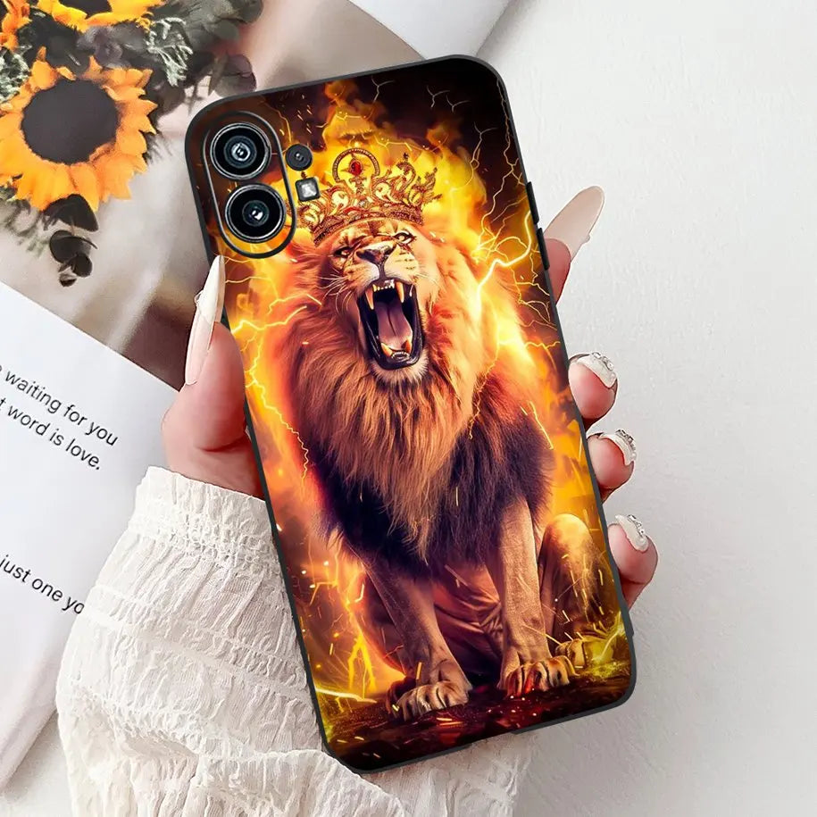 Funda para teléfono de 6,55" para Nothing Phone (1) One 1 A063, carcasa trasera de silicona suave negra a prueba de golpes para Nothing Phone1, funda con dibujos animados, nueva