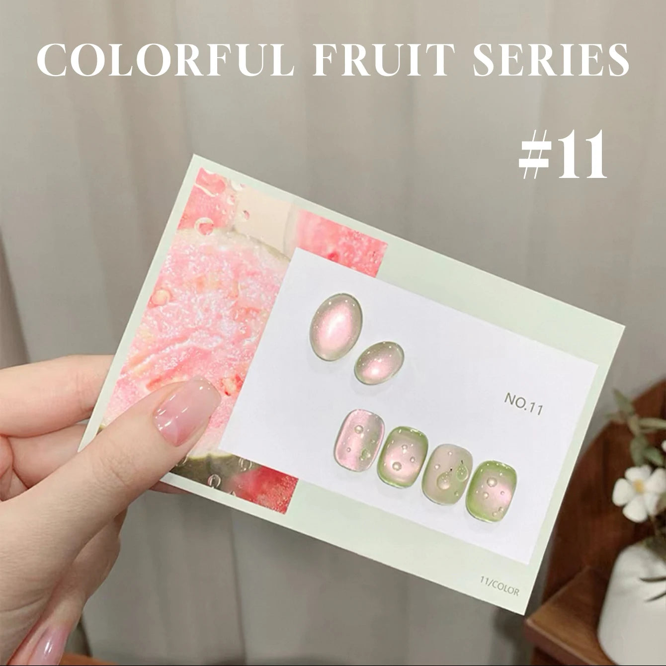 MIANEL 12ML 1-7 piezas Esmalte de uñas en gel con efecto ojo de gato, color rosa, dorado, con burbujas de océano, con cuentas de vidrio, para verano, 2025, para uñas azules, artículos para uñas