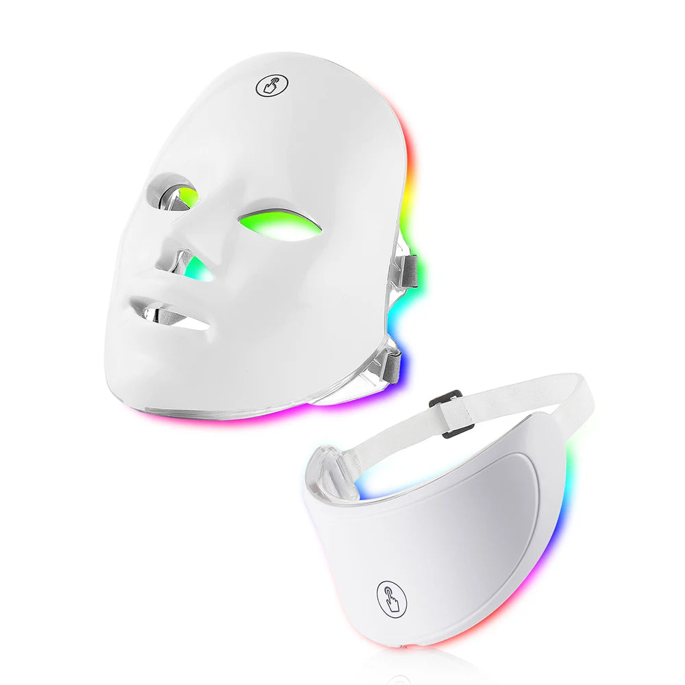 Máquina de belleza para rostro y cuello, masajeador LED para el cuidado de la piel