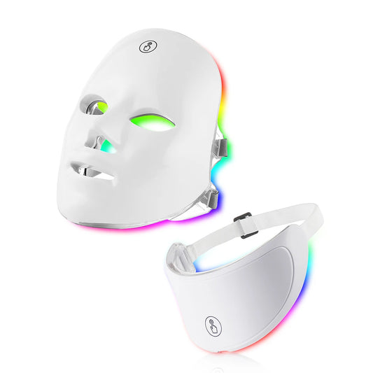 Máquina de belleza para rostro y cuello, masajeador LED para el cuidado de la piel