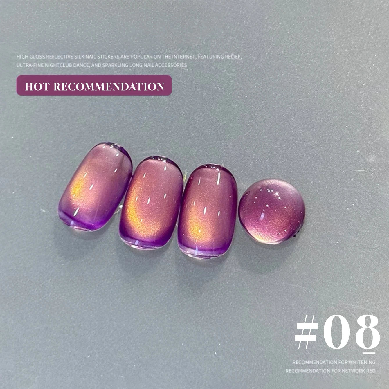 MIANEL 12ML 1-7 piezas Esmalte de uñas en gel con efecto ojo de gato, color rosa, dorado, con burbujas de océano, con cuentas de vidrio, para verano, 2025, para uñas azules, artículos para uñas