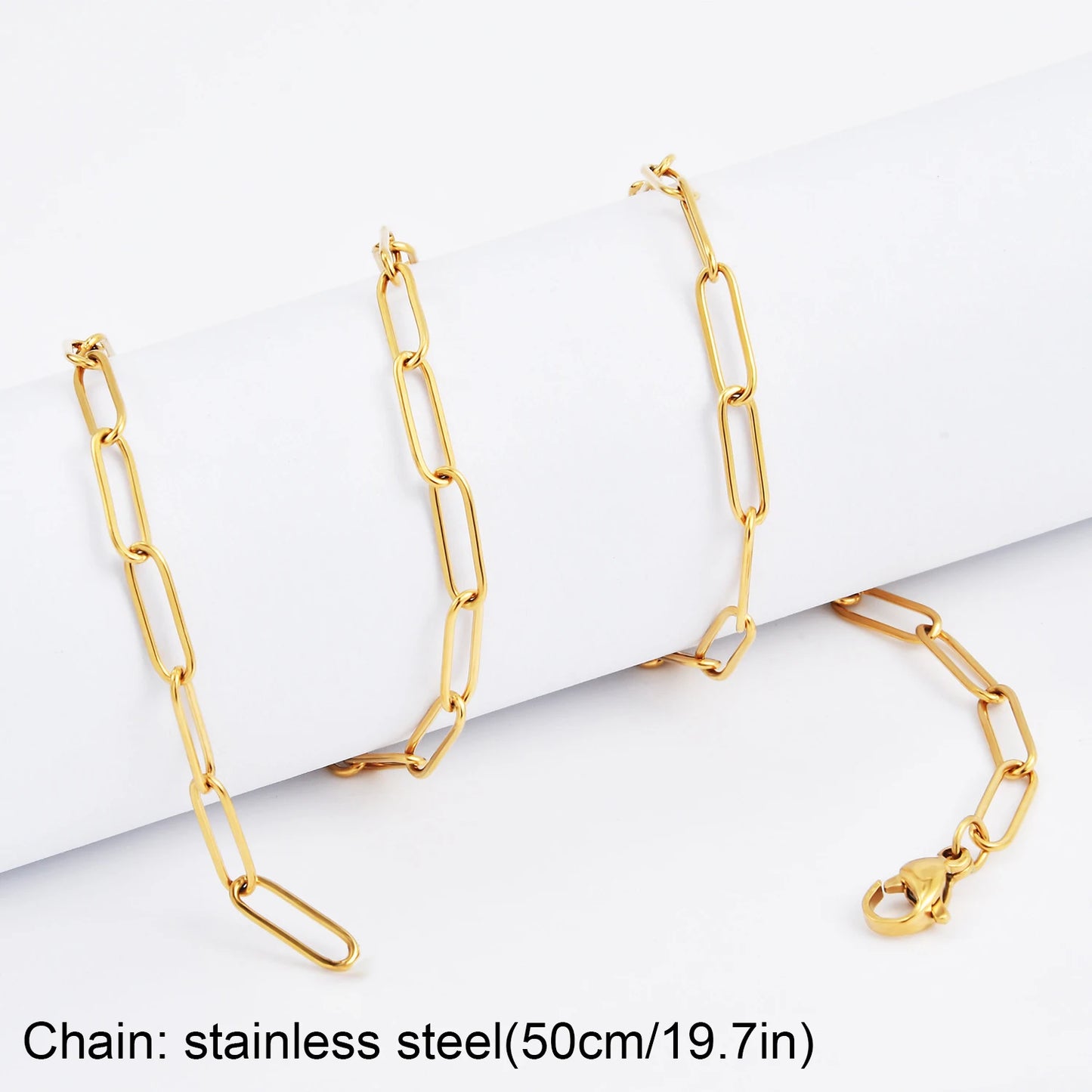Evil Blue Eye Heart Necklace for Women Cute Gold Star Collars Diy Pendant Stainless Steel Chain High Quality