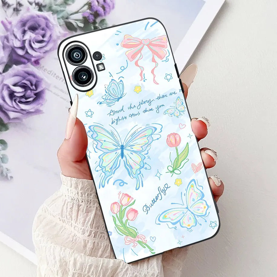 Funda para teléfono de 6,55" para Nothing Phone (1) One 1 A063, carcasa trasera de silicona suave negra a prueba de golpes para Nothing Phone1, funda con dibujos animados, nueva
