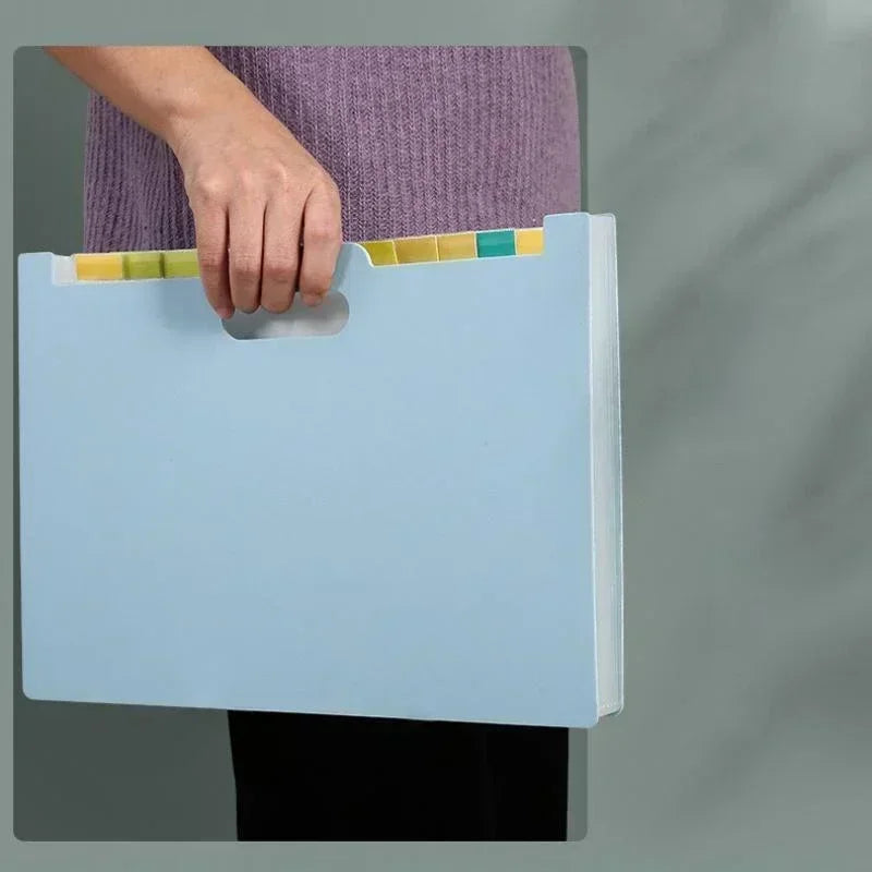 Carpetas de archivos multicapa con bolsa de expansión para clasificación y soporte para papel A4.
