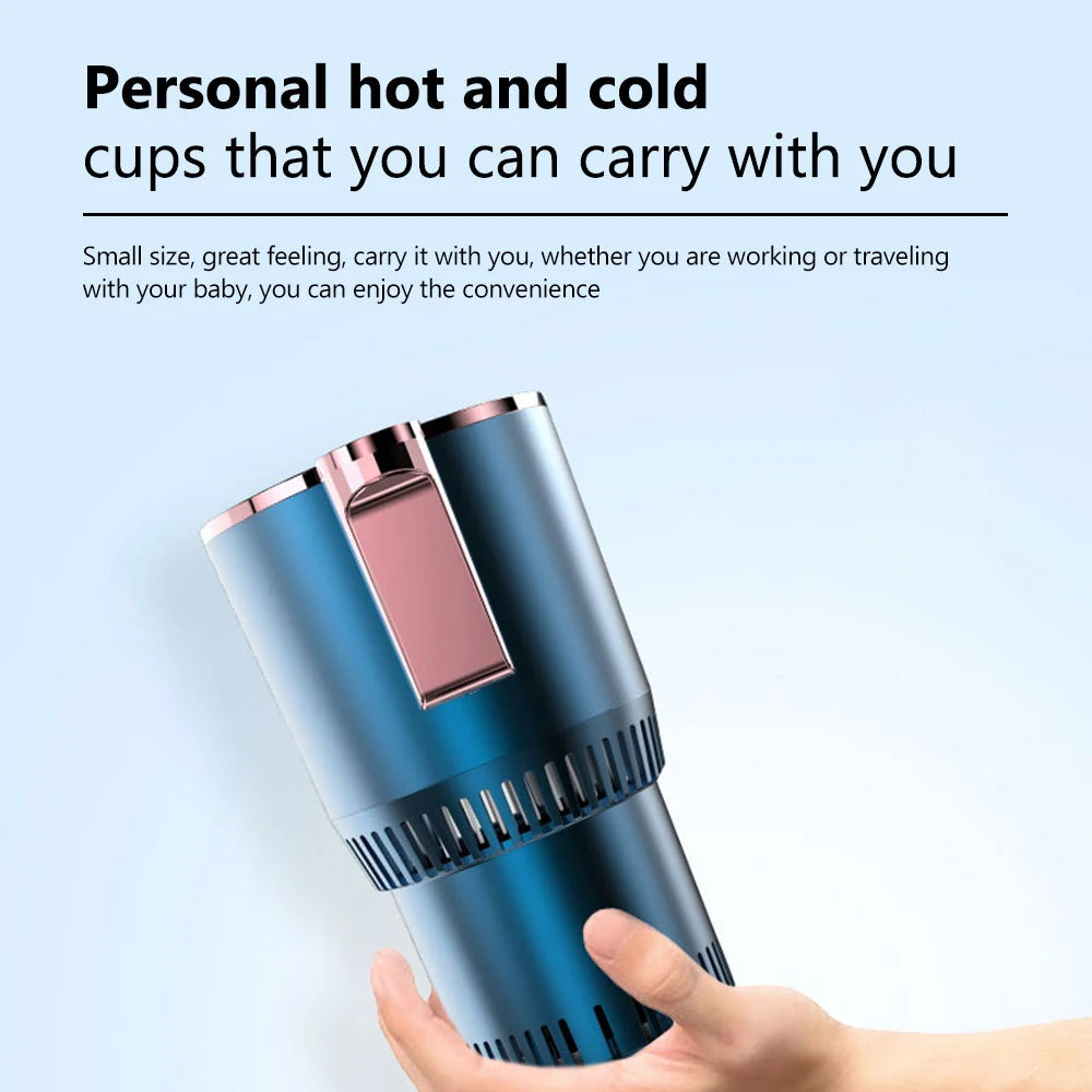 Portavasos inteligente 2 en 1 para coche, con pantalla digital de temperatura, calentador y enfriador para el hogar y la oficina.