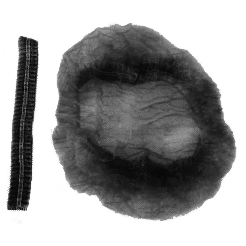 100 unidades/paquete de cubrecabezas desechables, de red, a prueba de polvo, transpirables, para ducha, baño y cocina.