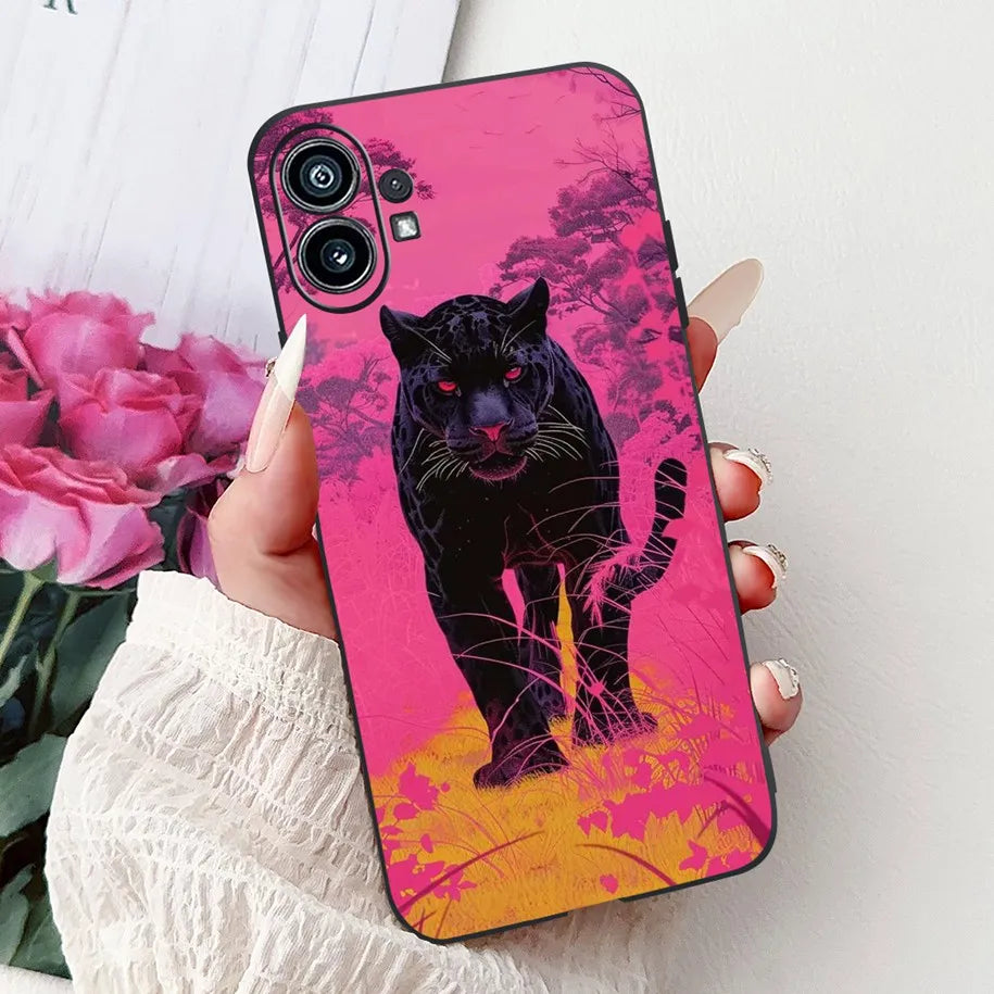 Funda para teléfono de 6,55" para Nothing Phone (1) One 1 A063, carcasa trasera de silicona suave negra a prueba de golpes para Nothing Phone1, funda con dibujos animados, nueva