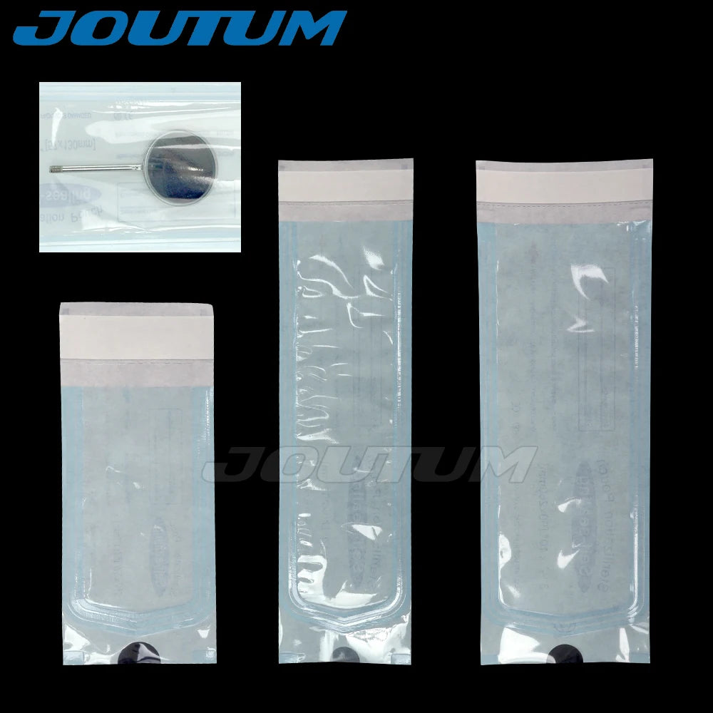Bolsas de esterilización autosellantes para instrumental dental, consumibles clínicos y esterilizadores de autoclave, 200 unidades por paquete.