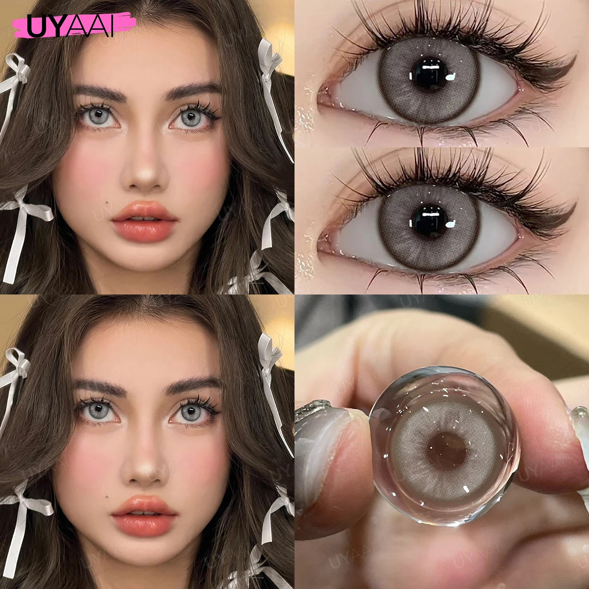 UYAAI 1Pair PATTAYA Series Fashion Makeup Beauty Contacts Lenses Soft Yearly Green Contacts Eyes Color Lenses Colored lenses
