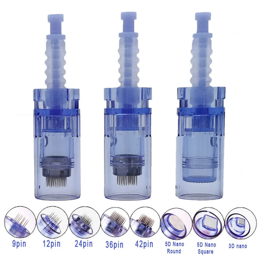 10/20/50 agujas Dr. Pen A6 para Derma Pen, bayoneta de microagujas Drpen A6, A1, M5, M7, N2, E30, sello de 12, 36 y 42 pines.