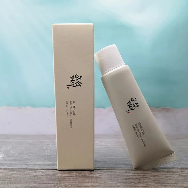 Nueva loción protectora solar de arroz: protección solar duradera, ligera y no grasa, bloqueador solar que previene quemaduras solares, cuidado de la piel del rostro y el cuerpo.