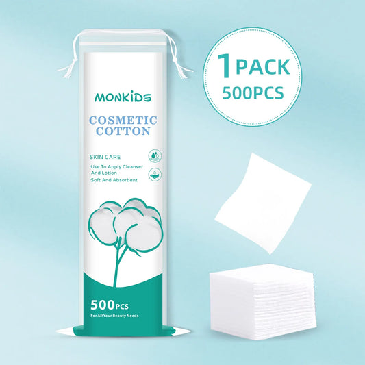 500 discos desmaquillantes redondos, suaves y transpirables para la limpieza facial diaria y desmaquillaje, para uso doméstico y de viaje.