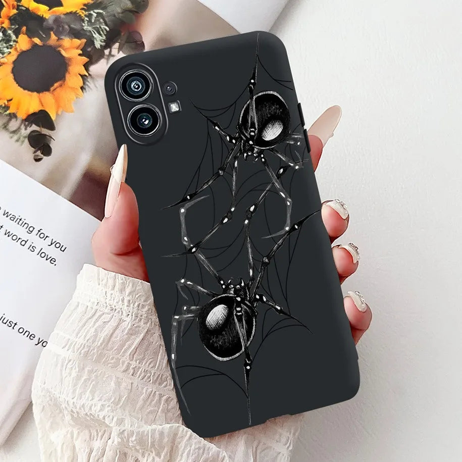 Funda para teléfono de 6,55" para Nothing Phone (1) One 1 A063, carcasa trasera de silicona suave negra a prueba de golpes para Nothing Phone1, funda con dibujos animados, nueva