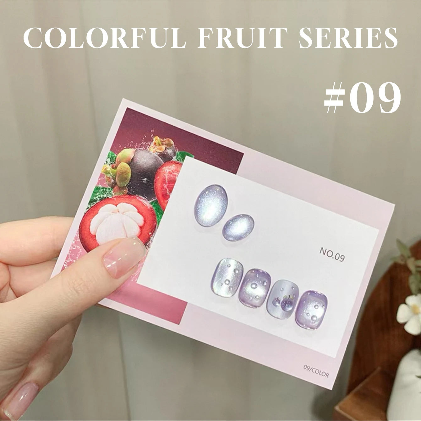 MIANEL 12ML 1-7 piezas Esmalte de uñas en gel con efecto ojo de gato, color rosa, dorado, con burbujas de océano, con cuentas de vidrio, para verano, 2025, para uñas azules, artículos para uñas