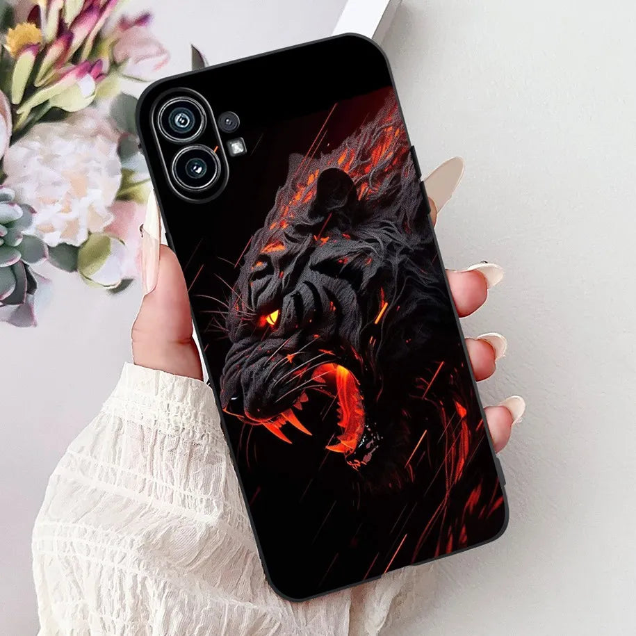 Funda para teléfono de 6,55" para Nothing Phone (1) One 1 A063, carcasa trasera de silicona suave negra a prueba de golpes para Nothing Phone1, funda con dibujos animados, nueva