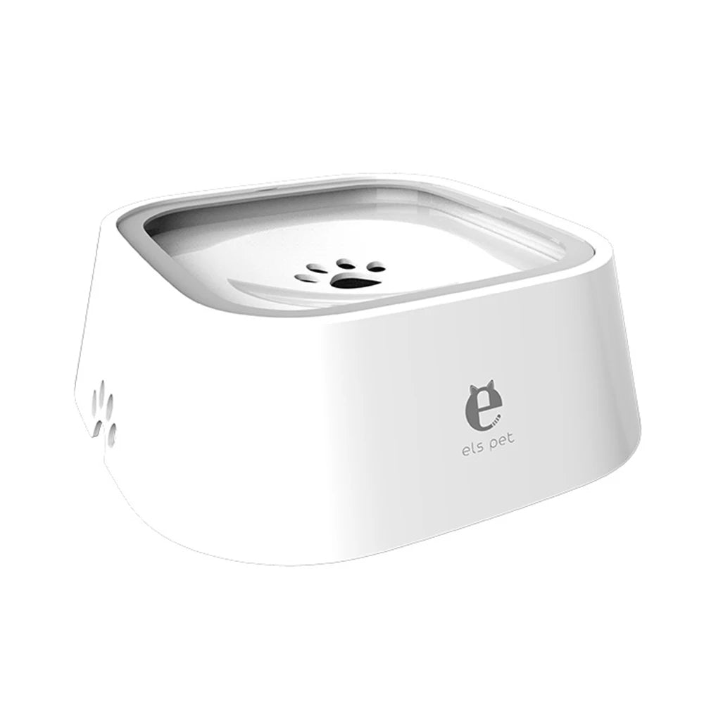 Tazón flotante de plástico ABS para perros de 1,5 l, con boquilla antihumedad y dispensador de agua sin derrames.