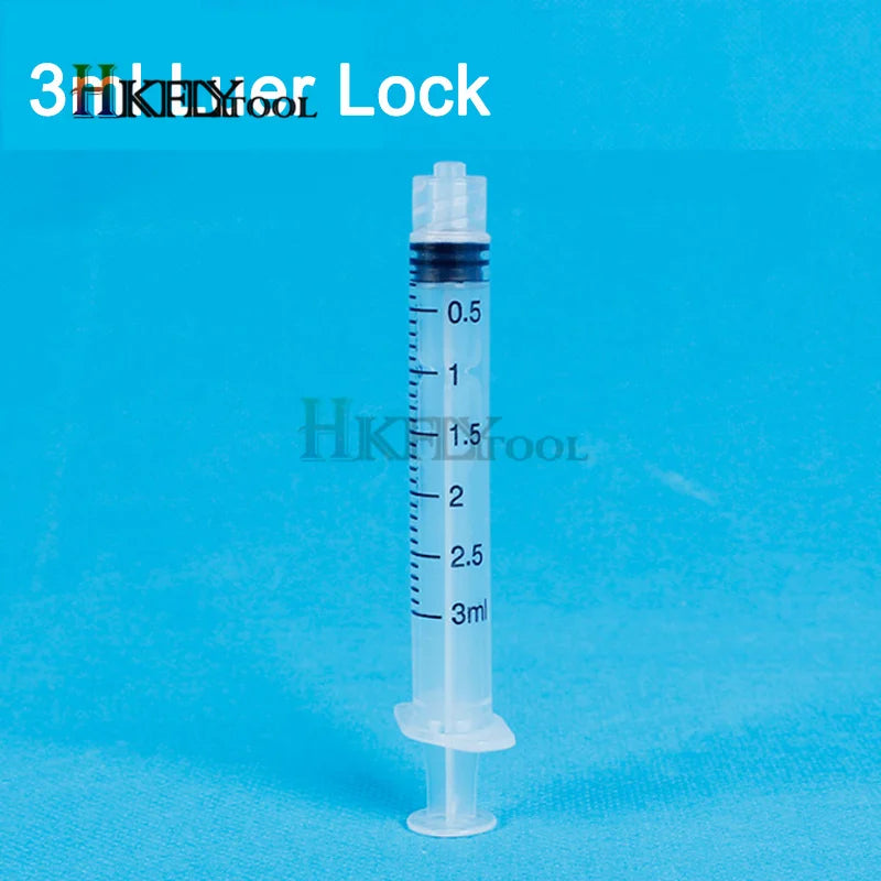 Lote de 20 jeringas desechables Luer Lock de 1 ml, 3 ml, 5 ml y 10 ml para rellenar y medir nutrientes, estériles y con herramienta individual.
