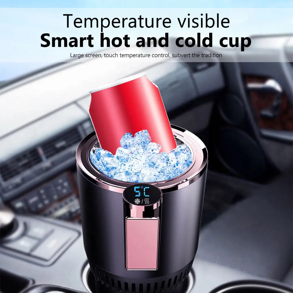 Portavasos inteligente 2 en 1 para coche, con pantalla digital de temperatura, calentador y enfriador para el hogar y la oficina.