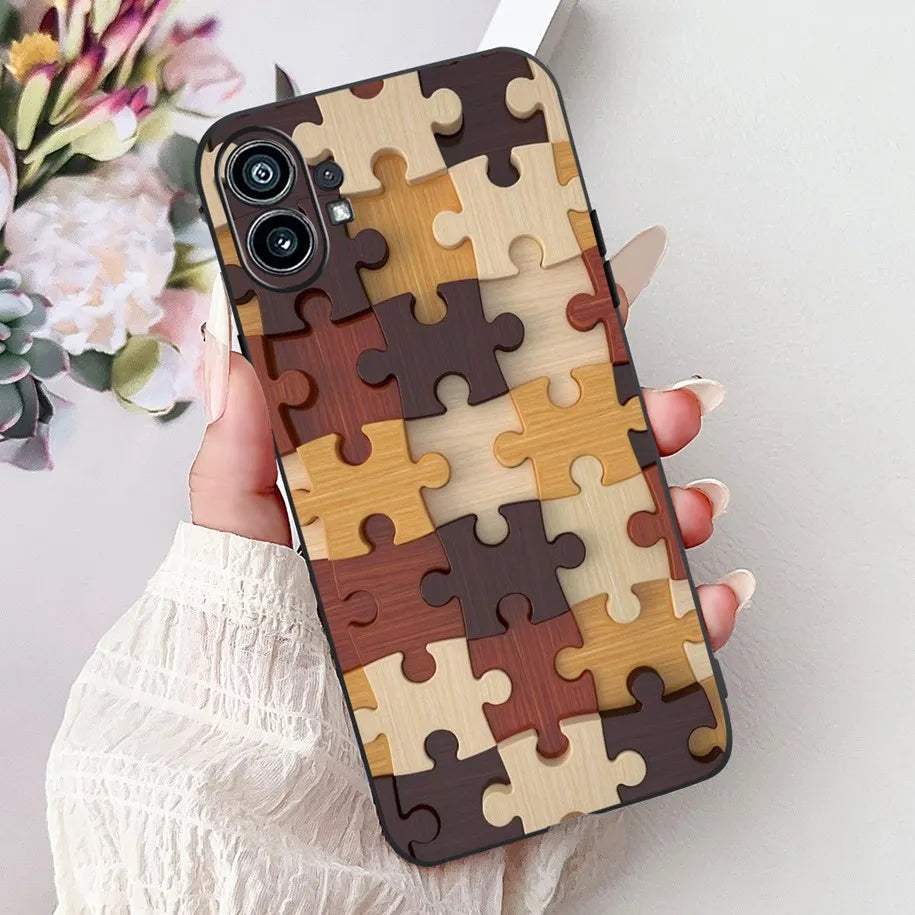 Funda para teléfono de 6,55" para Nothing Phone (1) One 1 A063, carcasa trasera de silicona suave negra a prueba de golpes para Nothing Phone1, funda con dibujos animados, nueva