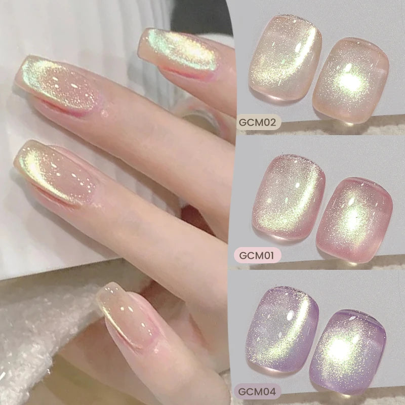BORN PRETTY 10ml Green Cat Magnetic Gel Ultra Shine Holographic Glitter Semi Permanant Soak Off UV LED Gel Varnish For Manicure