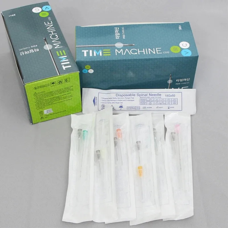 50 microcánulas desechables de punta roma de 22 g, 23 g, 25 g, 38 mm, 50 mm y 70 mm.