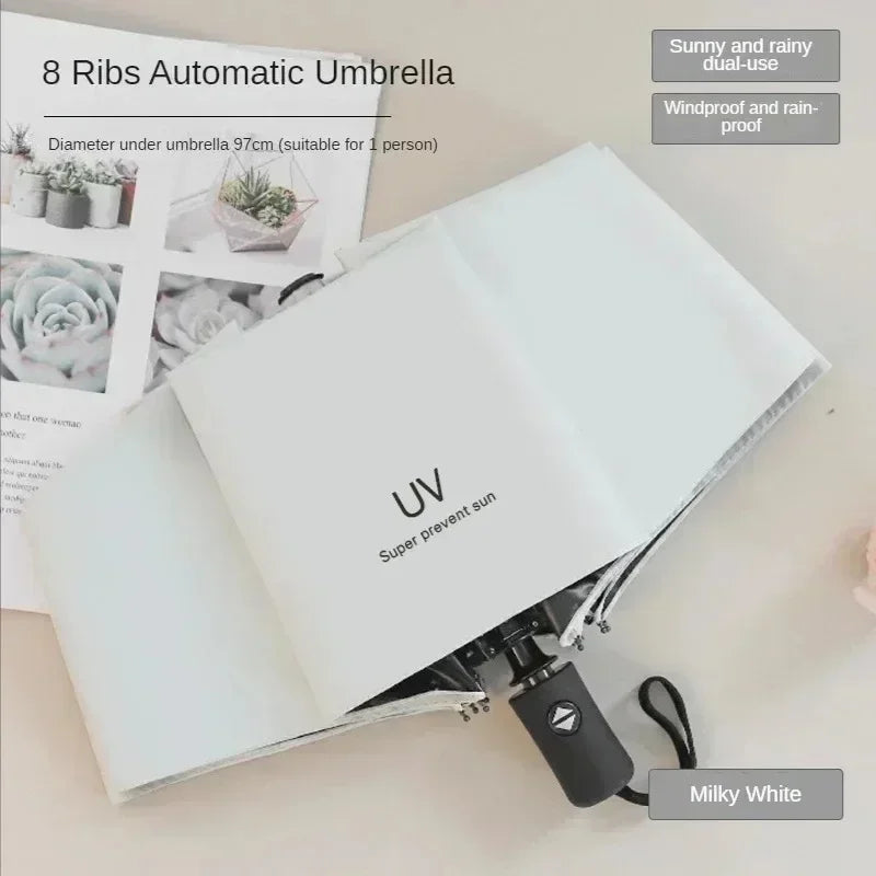 Miniparaguas plegable anti-UV, lluvia, sol, moda, portátil, resistente al viento, ligero, para mujeres, hombres y niños