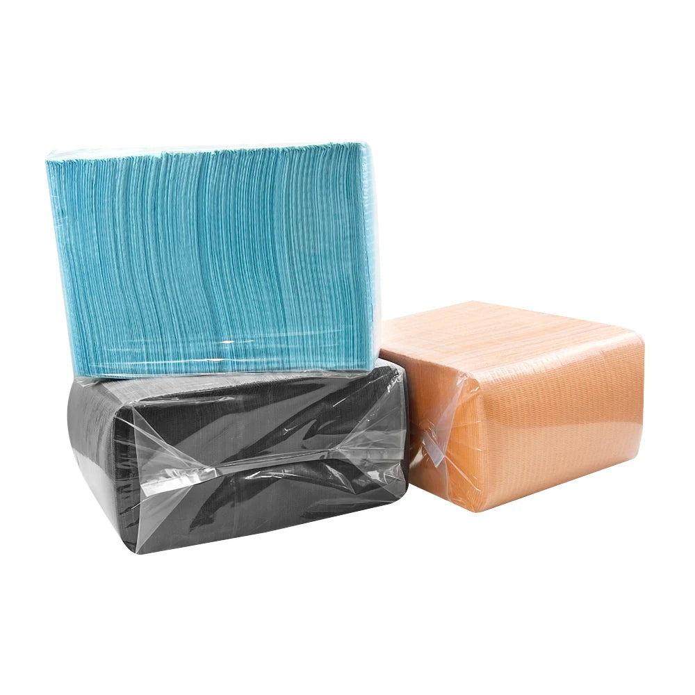 125pcs/bag Disposable Waterproof Tattoo Clean Pad Tattoo Bibs Table Covers Dental Napkins Chest Towel Dentist Bibs Accessories